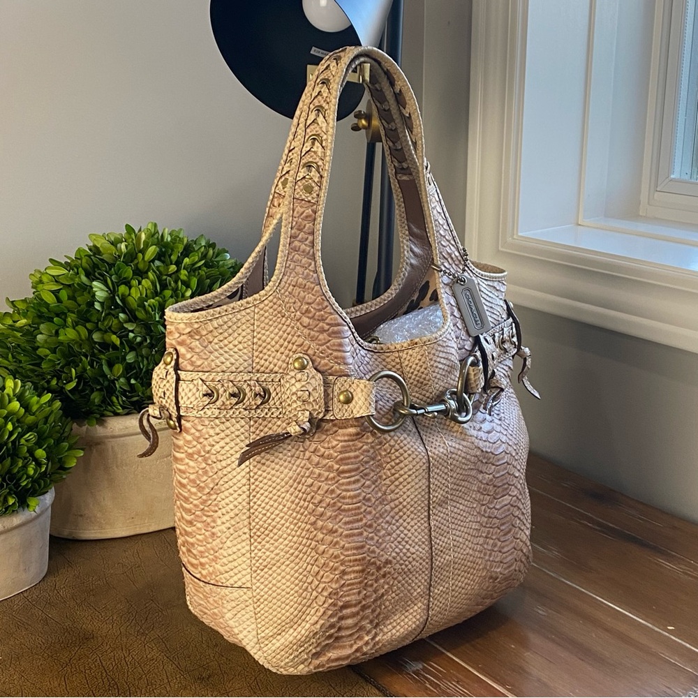 Coach XL Limited Edition Python Embossed Ergo in … - image 5